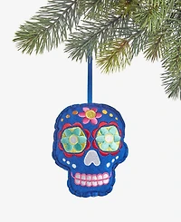 Holiday Lane Day of the Dead Fabric Skull Ornament, Macy's Exclusive