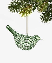 Holiday Lane Enchanted Emerald Glittered Glass Bird Ornament, Macy's Exclusive