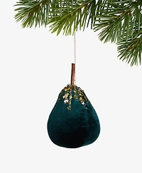 Holiday Lane Enchanted Emerald Fabric Pear Ornament, Macy's Exclusive