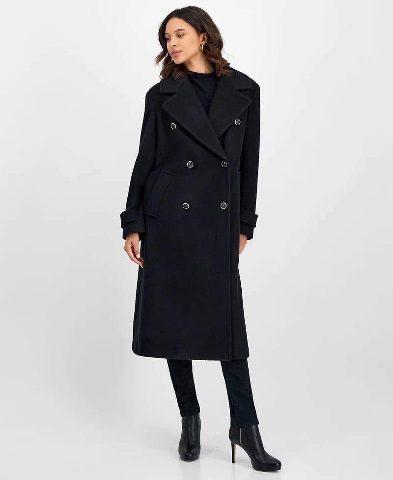 CeCe Women's Double-Breasted Maxi Coat
