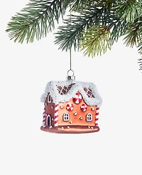 Holiday Lane Gingerbread Village Glass Gingerbread House Ornament, Macy's Exclusive