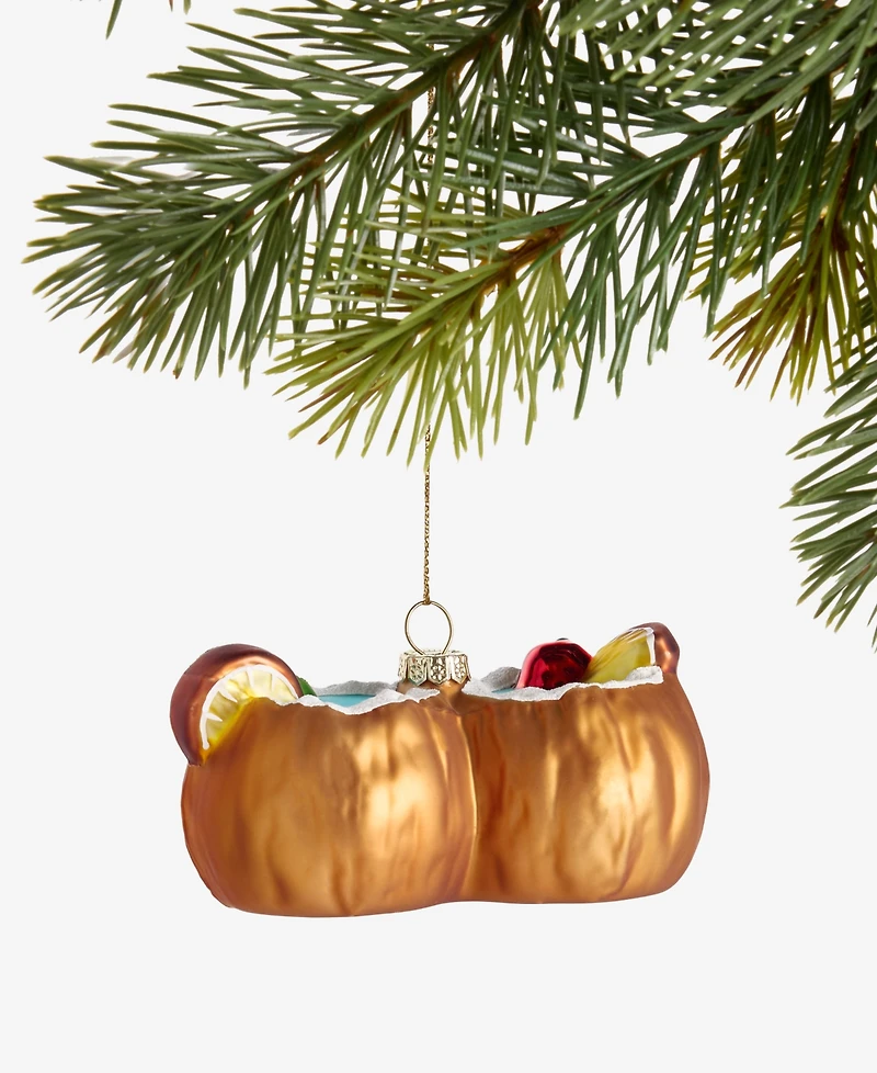 Holiday Lane Hawaii 2025 Glass Coconut Drink Ornament, Macy's Exclusive