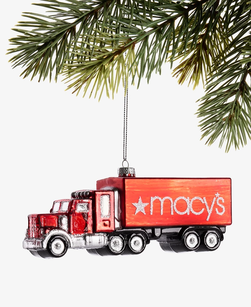 Holiday Lane Macy's 2025 Glass Truck Ornament, Macy's Exclusive