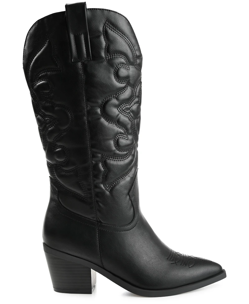 Journee Collection Women's Chantry Mid Shaft Western Boots