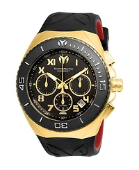 Technomarine Men's Tm-215066 Manta Ocean Quartz 3 Hand Black, Gold Dial Watch