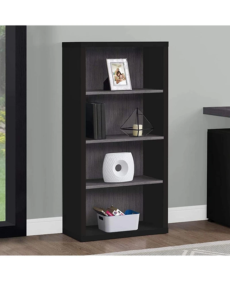 Wood Bookshelf – Classic 5-Tier Bookcase for Living Room or Home Office