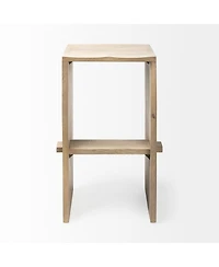 Wood Backless Counter Height Bar Chair