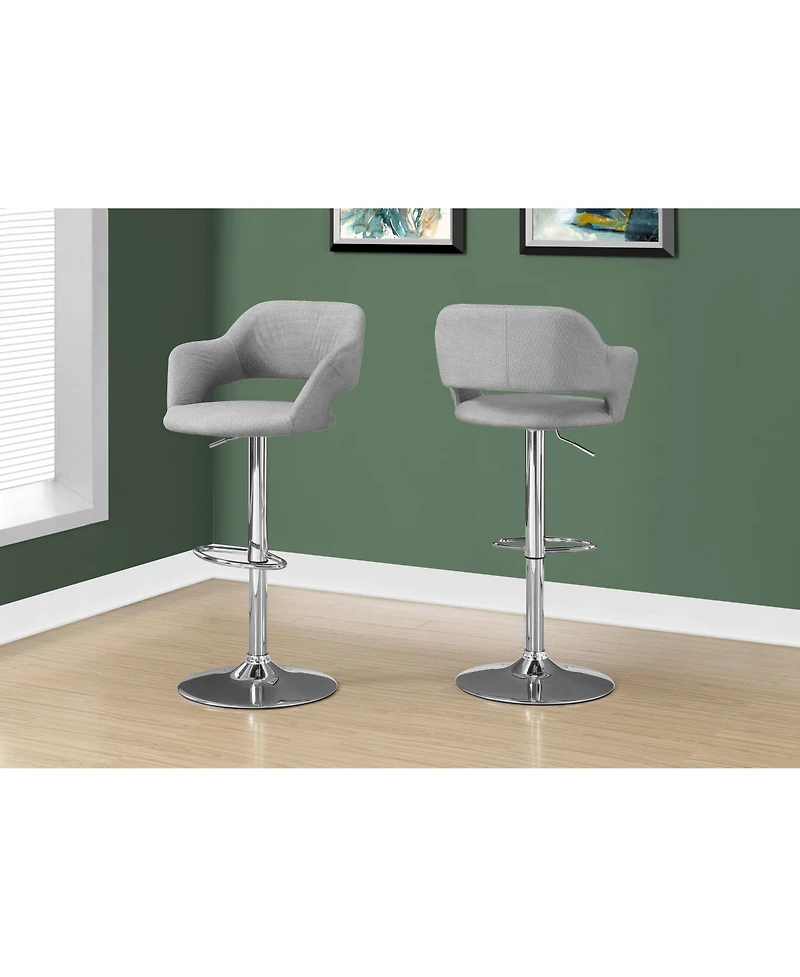 Metal Low Back Bar Height Chair for Kitchen Island or Home Bar
