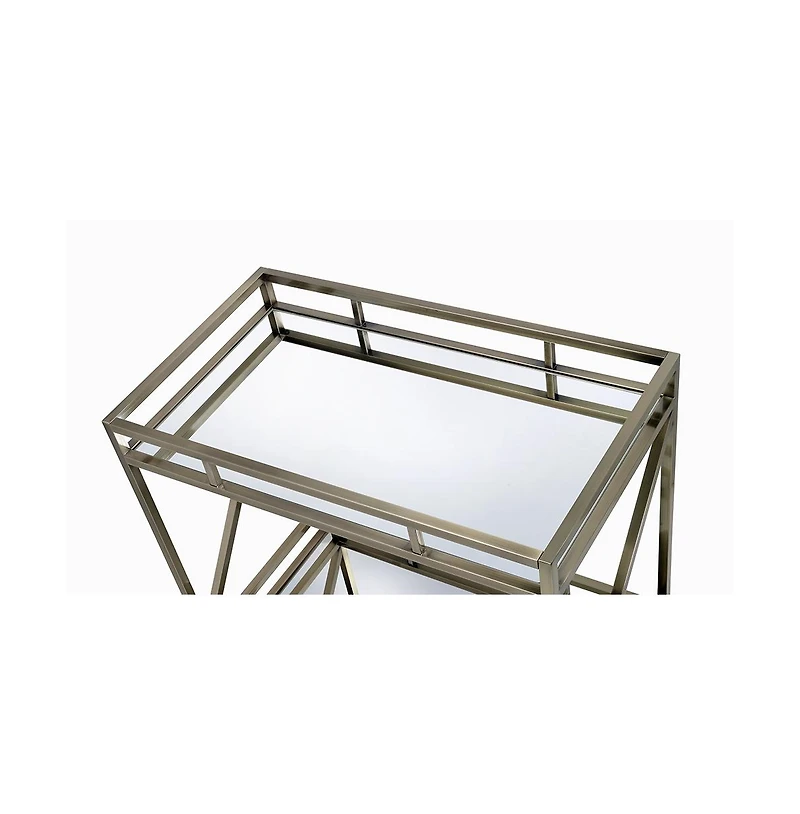 Multi-Function Metal Serving Cart – Rolling Bar Cart with Ample Storage