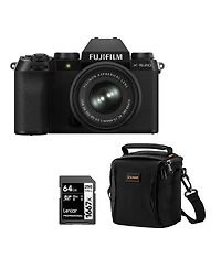 Fujifilm X-S20 Mirrorless Camera with Xc 15-45mm f/3.5-5.6 Ois Pz Lens, Black, Bundle with 64GB Memory Card and Shoulder Bag