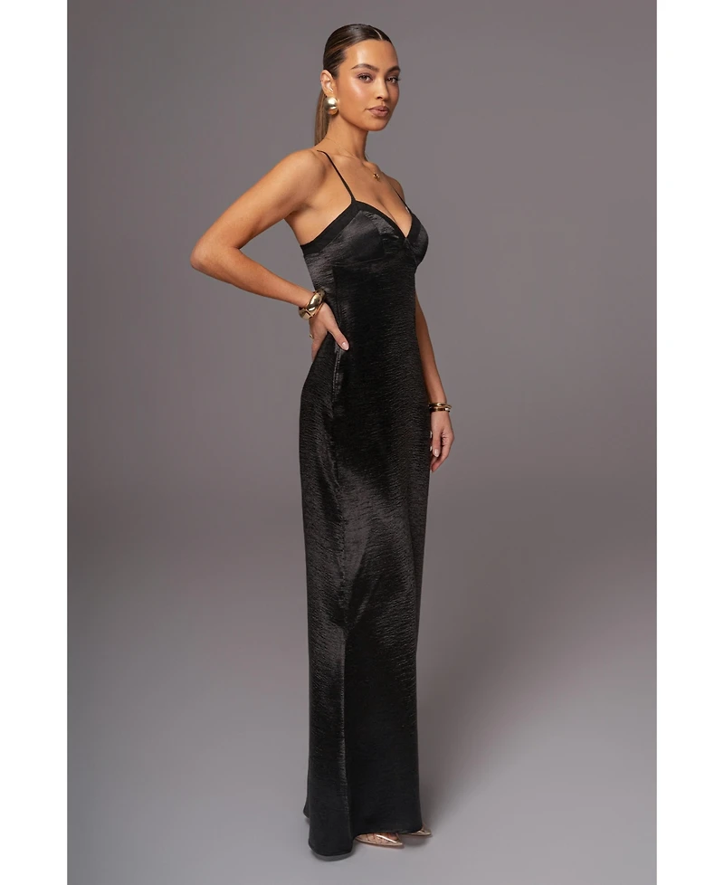 Jluxlabel Women's Surreal Satin Maxi Dress
