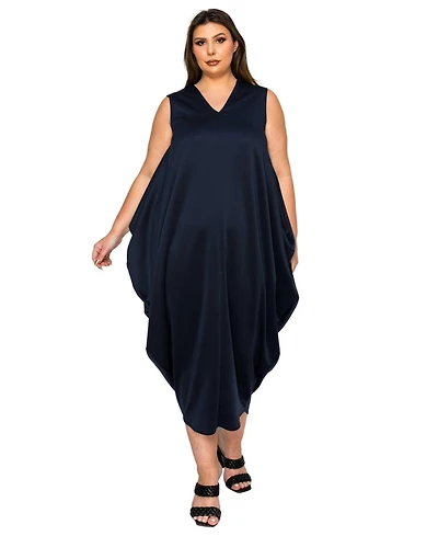 L I V D Plus Clover Sleeveless Bubble Hem Dress