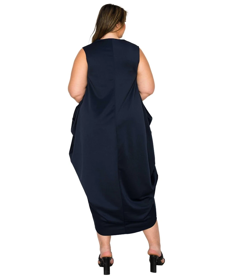 L I V D Plus Clover Sleeveless Bubble Hem Dress