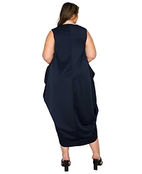 L I V D Plus Clover Sleeveless Bubble Hem Dress