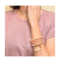 Sohi Women's Beaded Tassel Multi-Layer Bracelet
