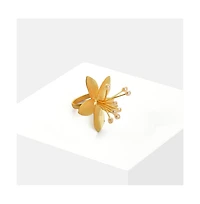 Sohi Women's Hibiscus Statement Ring