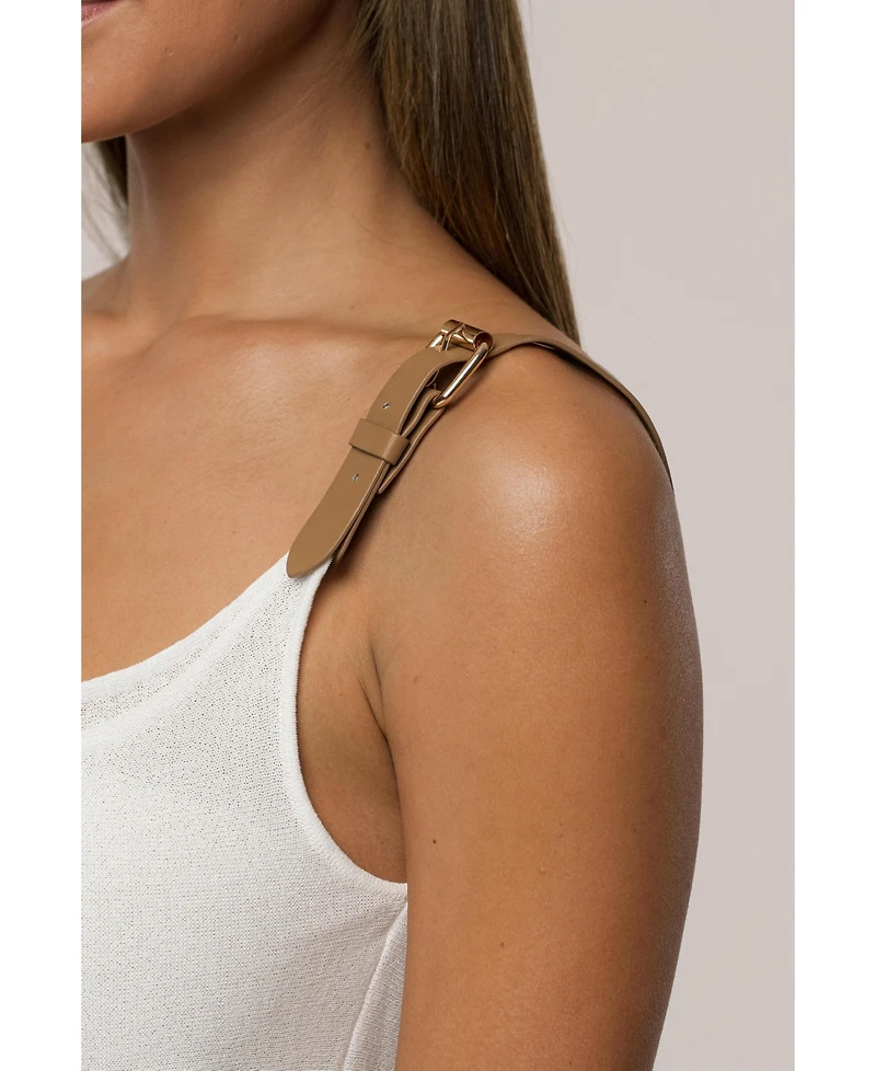 Jluxlabel Women's Shanti Faux Buckle Top