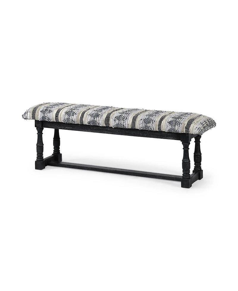 Upholstered Faux Leather Bench for Entryway Bedroom or Living Room
