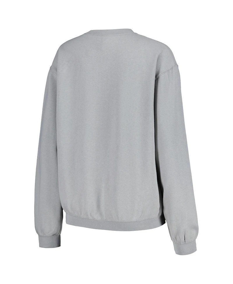 Soft As A Grape Women's Gray San Francisco Giants Pigment Dye Pullover Sweatshirt