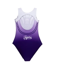 Gk Elite Big Boys and Girls Purple/White Lsu Tigers Replica Leotard