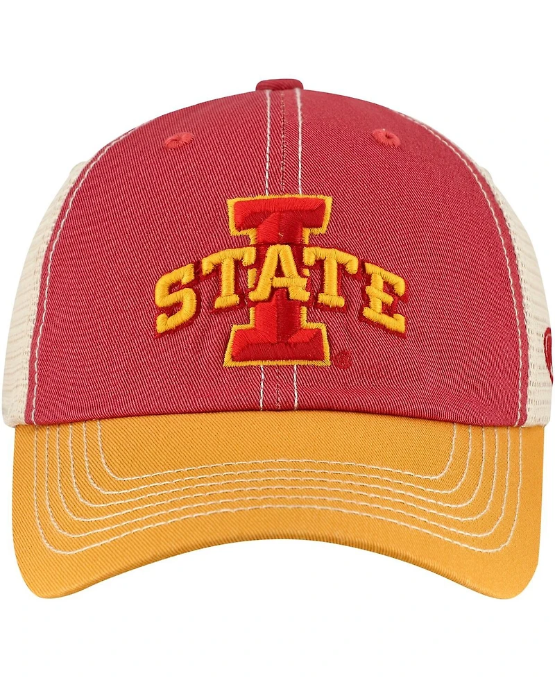 Top of the World Men's Cardinal/Gold Iowa State Cyclones Off Road Adjustable Trucker Hat