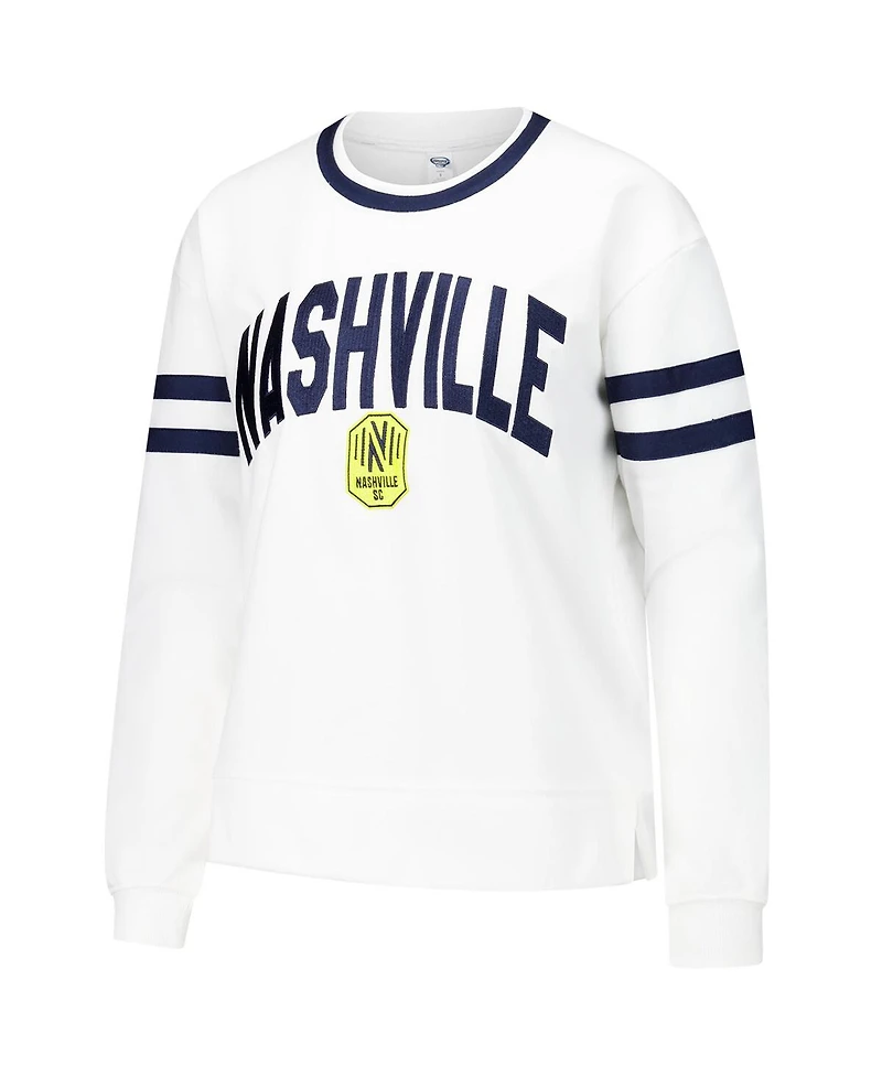 Concepts Sport Women's White Nashville Sc Borough Long Sleeve T-Shirt