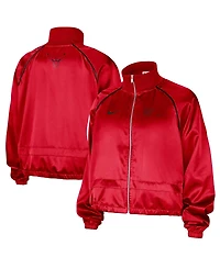 Nike Women's Red Chicago Bulls Courtside Retro Fly Raglan Full-Zip Jacket