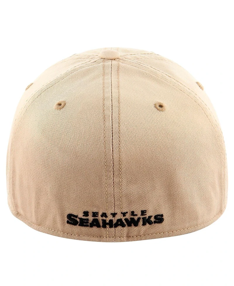 '47 Brand Men's Khaki Seattle Seahawks Dusted Relaxed Franchise Fitted Hat