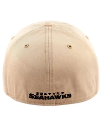 '47 Brand Men's Khaki Seattle Seahawks Dusted Relaxed Franchise Fitted Hat