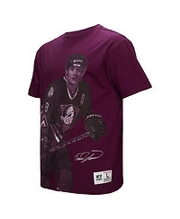 Mitchell & Ness Men's Teemu Selanne Purple Anaheim Ducks Ultimate Player Vintage Logo T-Shirt