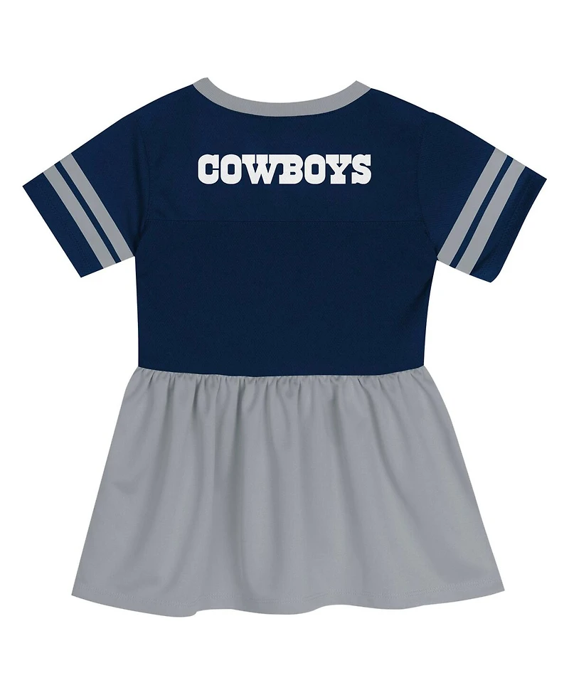 Outerstuff Preschool Girls Navy/Gray Dallas Cowboys Stadium Lights Fashion Jersey Dress
