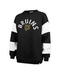 '47 Brand Women's Black Boston Bruins Eephus Barred Pullover Sweatshirt