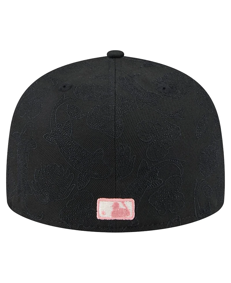 New Era Men's Black Pittsburgh Pirates Tonal Koi 59FIFTY Fitted Hat