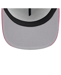 New Era Men's White/Red Cleveland Guardians Retro Script Trucker 9FIFTY Snapback Hat