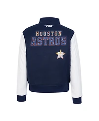 Pro Standard Women's Navy Houston Astros Game Day Classics Wool Varsity Jacket