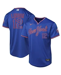 Nike Big Boys and Girls Francisco Lindor Royal New York Mets Alternate Limited Player Jersey