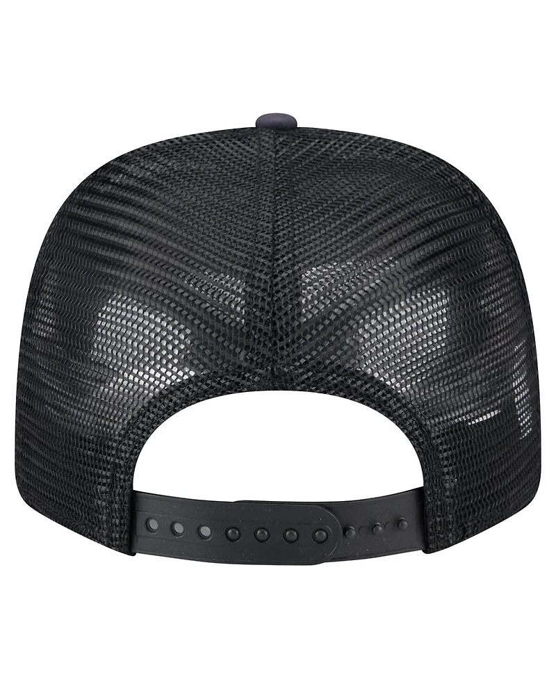 New Era Men's Black Los Angeles Angels Adventure Drinks Pattern 9SEVENTY Stretch-Snap Hat