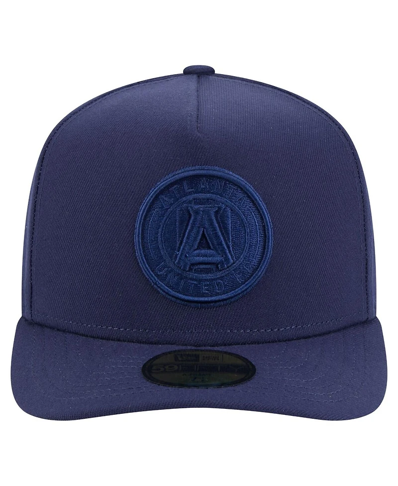 New Era Men's Navy Atlanta United Fc Color Pack A-Frame 59FIFTY Fitted Hat