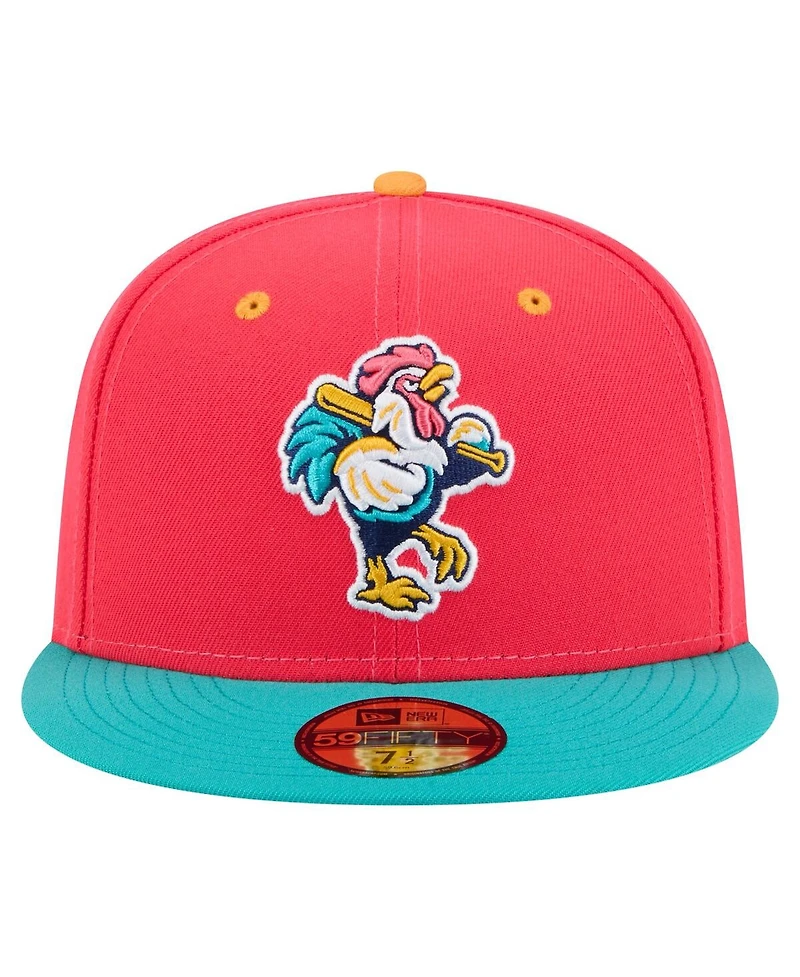 New Era Men's Red Delmarva Shorebirds Copa de la Diversion 59FIFTY Fitted Hat