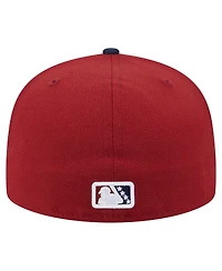 New Era Men's Burgundy/Navy Somerset Patriots Authentic Collection 59FIFTY Fitted Hat