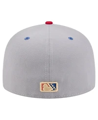 New Era Men's Gray/Red Clearwater Threshers Authentic Collection 59FIFTY Fitted Hat