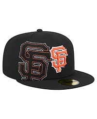 New Era Men's Black San Francisco Giants Yarn Stitch 59FIFTY Fitted Hat