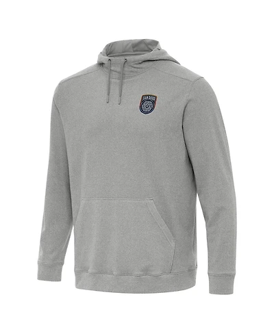 Antigua Men's Heather Gray San Diego Fc Cloud Pullover Hoodie