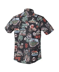 Reyn Spooner Men's Black San Francisco Giants Scenic Tri-Blend Performance Button-Up Top