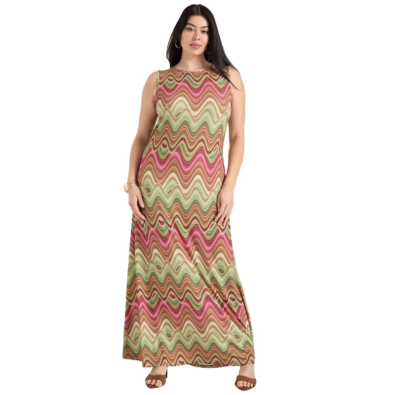 June + Vie Women's Tank Top Maxi Dress