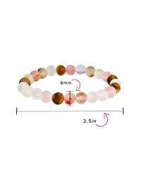 Bling Jewelry Natural Multi Color Round Beads 8MM Strand Stackable Stretch Bracelet