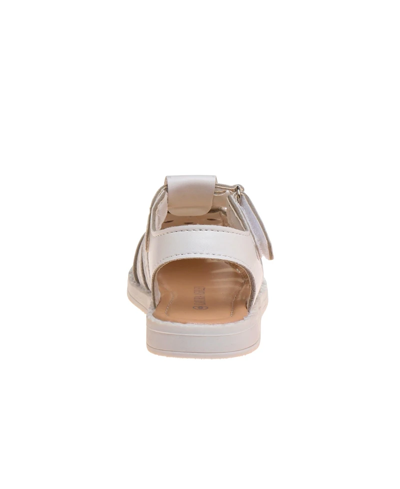 Laura Ashley Toddler Girls Flower Detail Closed Toe Sandals