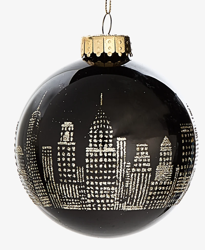 Holiday Lane New York City Skyline On Black Ornament, Exclusively at Macy's