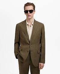 Mango Men's Linen Slim-Fit Amalfi Suit Blazer