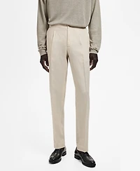 Mango Men's Salerno Linen Slim-Fit Suit Pants